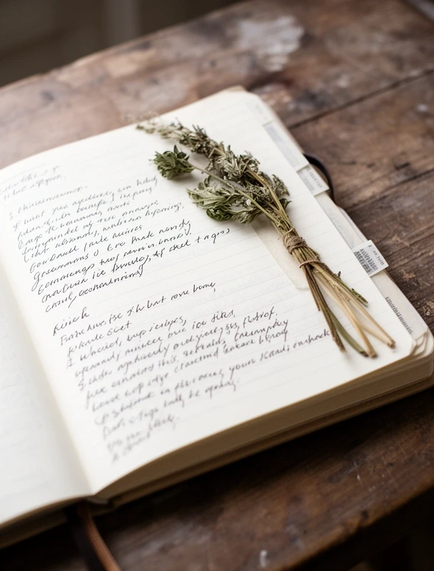 Notatnik z przepisami kulinarnymi